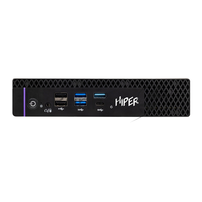 Мини ПК HIPER FACTUM FT20 Intel Core i5 13400(2.5Ghz)/16384Mb/512SSDGb 1y/1.2kg/черный/Win11Pro + БП 120Вт/металл/VESA Адаптер на 75х75, 100х100