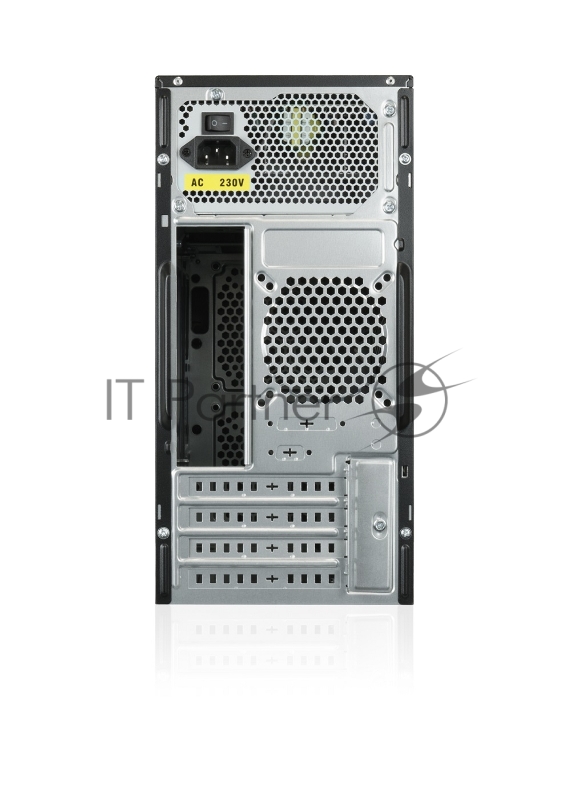 Корпус с блоком питания 450Вт Foxline FL-708-FZ450 mATX case, black, w/PSU 450W 8cm, w/2xUSB2.0, w/pwr cord, w/o FAN