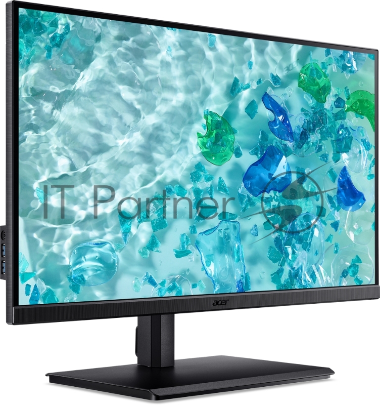 Монитор ACER B277KC3BMIPRUZX 27, ZeroFrame Yes, Black, 16:9, IPS, 3840x2160, 4ms, 350cd, 60Hz, 2xHDMI(2.0) + 1xDP(1.2) + 1xType-C(90W) + Audio out + USB3.2x4+USB-B (2up 4down), Speakers 2Wx2, sync: FreeSync, hdr: HDR 10, hadj 150, DE: Delta E<1
