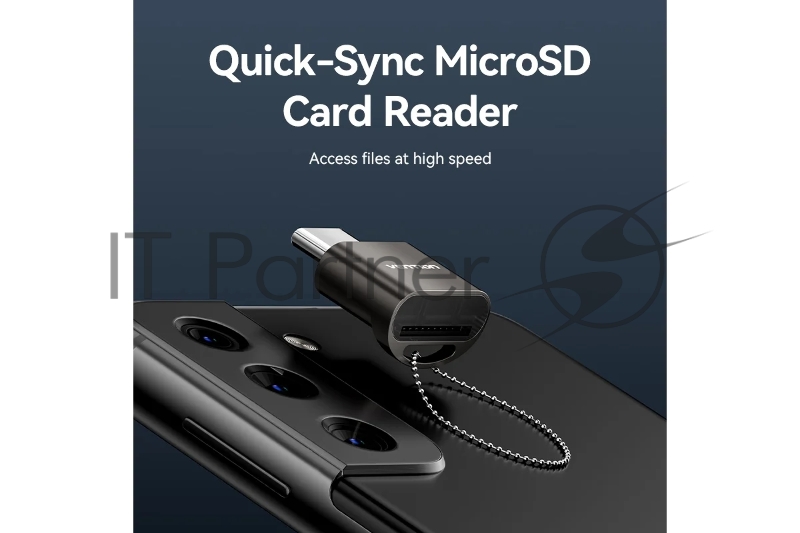 Картридер Vention OTG USB 2.0 CM / MicroSD - Серый