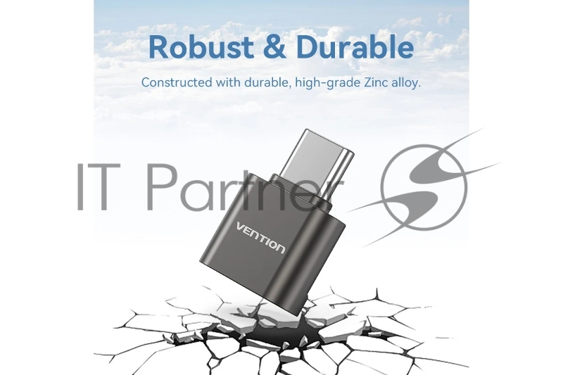 Картридер Vention OTG USB 2.0 CM / MicroSD - Серый