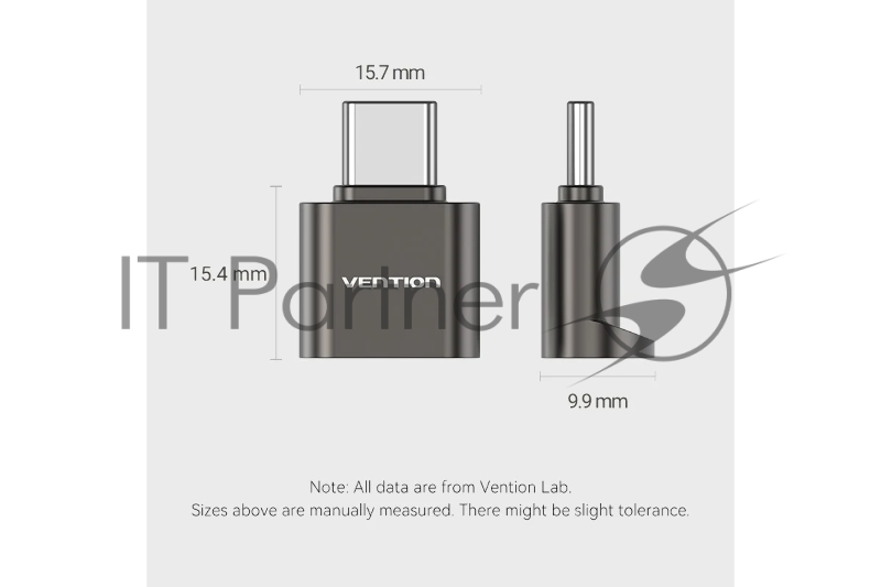 Картридер Vention OTG USB 2.0 CM / MicroSD - Серый