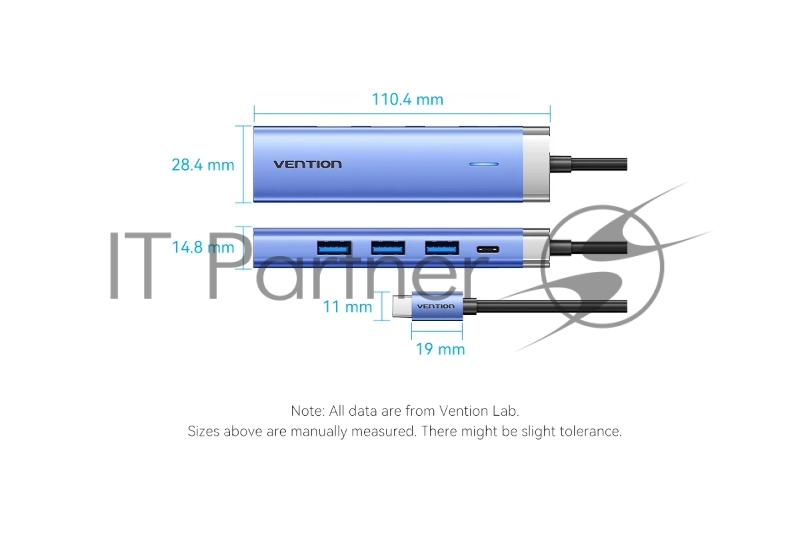 Мультифункциональный хаб Vention USB Type C 5 в 1