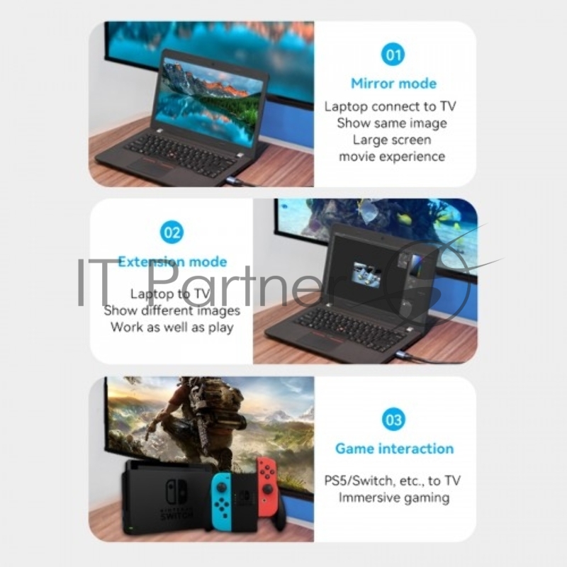 Кабель Vention HDMI High speed v2.0 with Ethernet 19M/19M - 8м