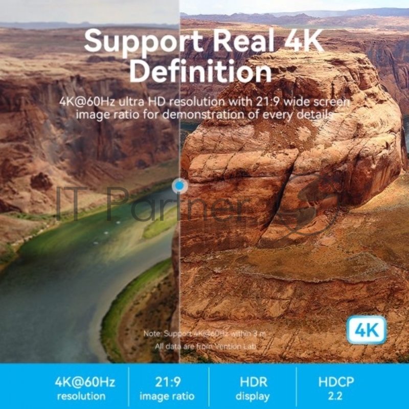 Кабель Vention HDMI High speed v2.0 with Ethernet 19M/19M - 8м