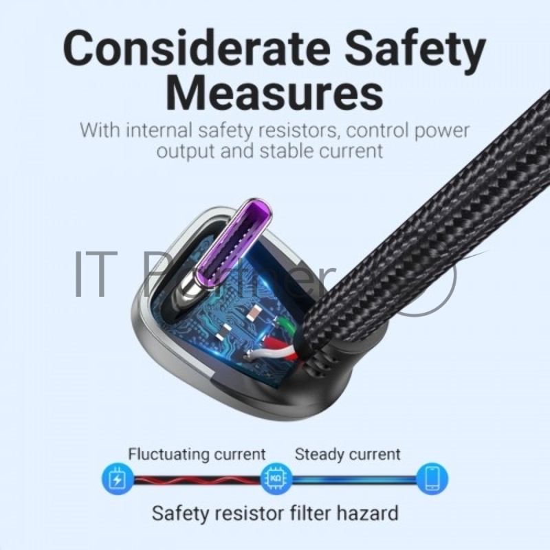 Кабель Vention USB 2.0 CM/AM 5A - 2м. U-образный