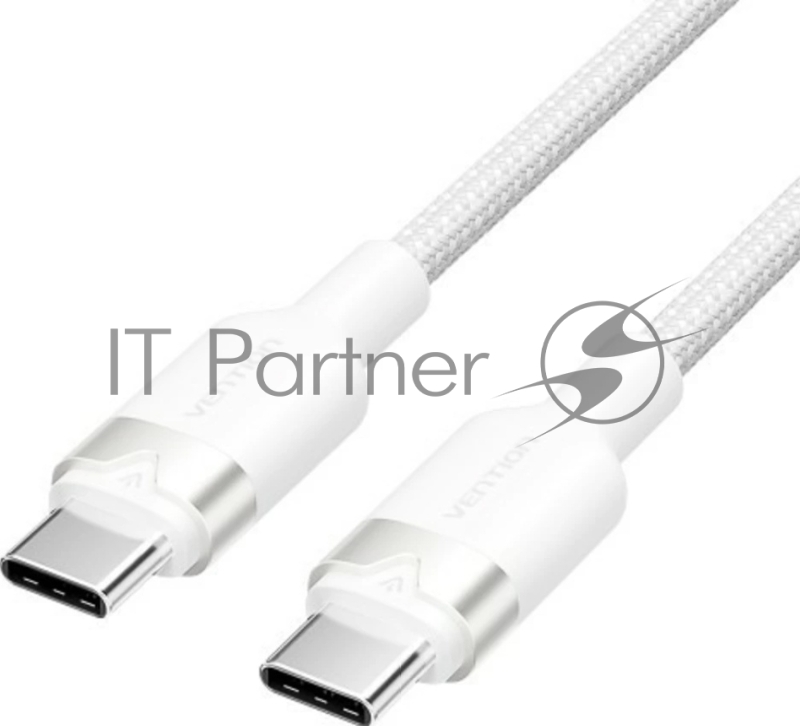 Кабель Vention USB 2.0 CM/CM - 1м. Белый 3А PD60W