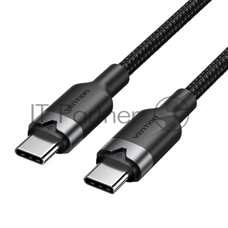 Кабель Vention USB 2.0 CM/CM - 1м. Черный 3А PD60W