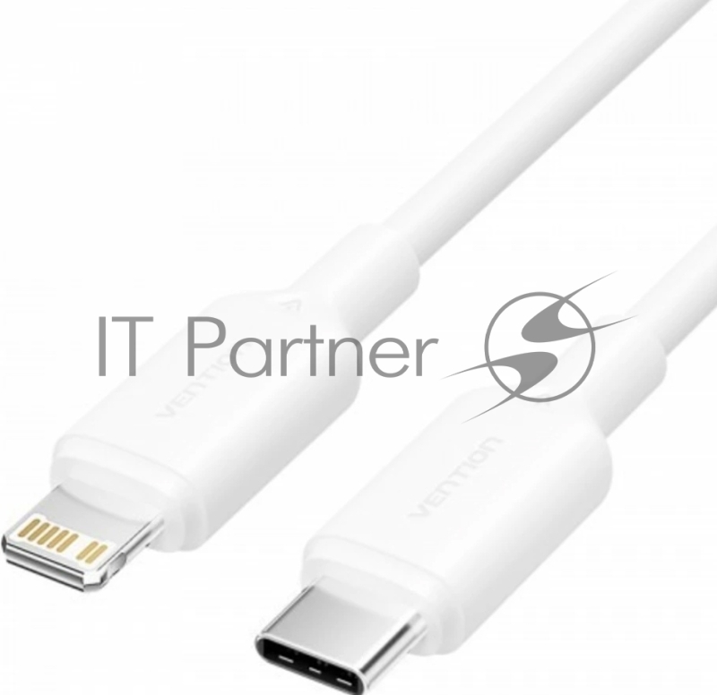 Кабель Vention USB 2.0 CM/Lightning 8M для iPad/iPhone 3A - 1м. Белый