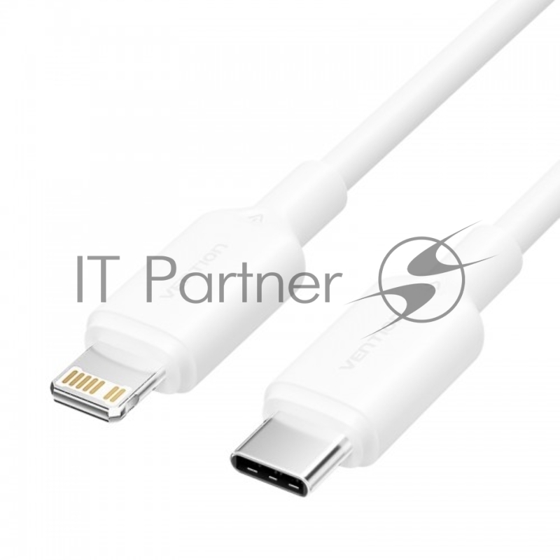 Кабель Vention USB 2.0 CM/Lightning 8M для iPad/iPhone 3A - 1м. Белый
