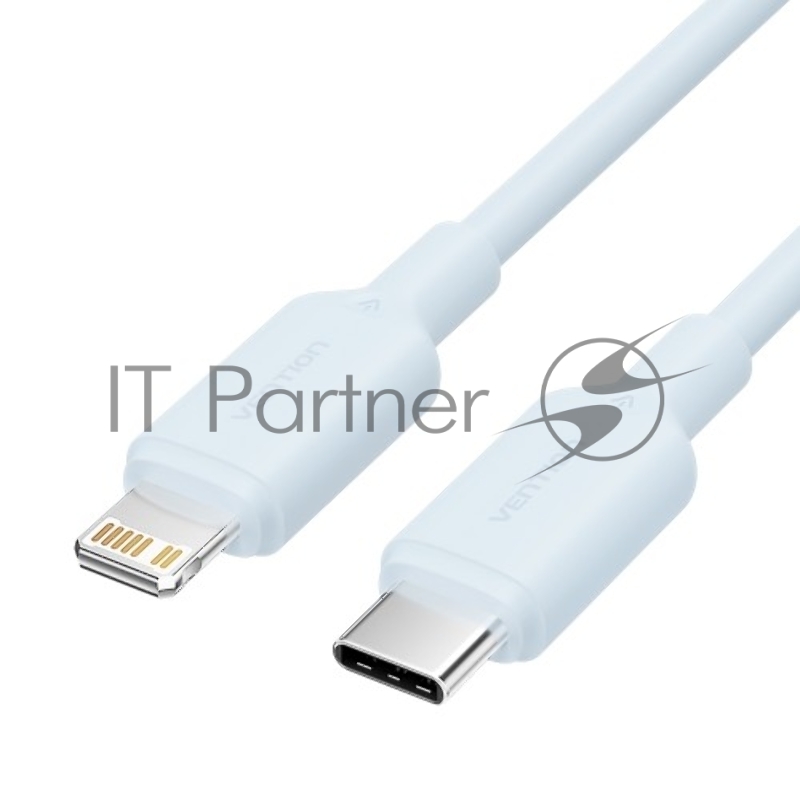 Кабель Vention USB 2.0 CM/Lightning 8M для iPad/iPhone 3A - 1м. Голубой