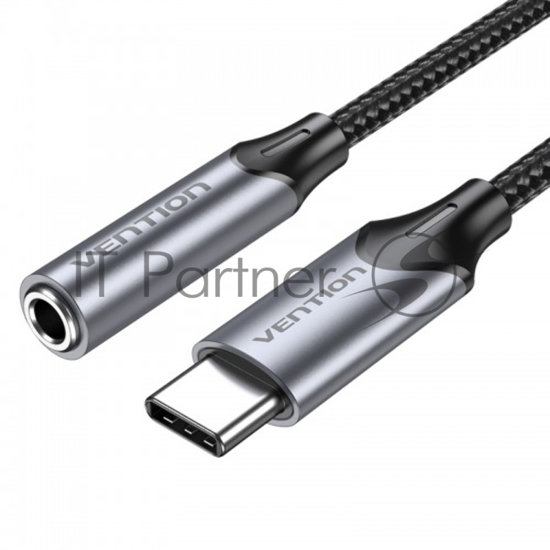 Переходник Vention USB-C M/ Jack 3.5 mm F DAC - 0,1м Серый