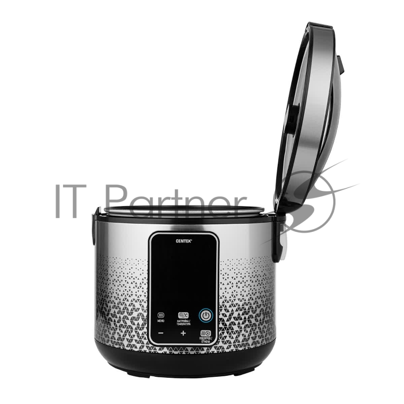Мультиварка Centek CT-1499 (чёрный/сталь) 900Вт, 5.0л, 25 программ, мультиповар, антиприг. покрытие