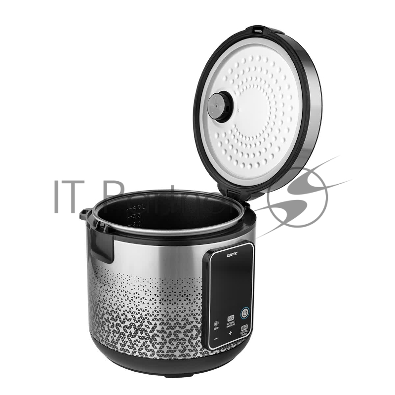 Мультиварка Centek CT-1499 (чёрный/сталь) 900Вт, 5.0л, 25 программ, мультиповар, антиприг. покрытие