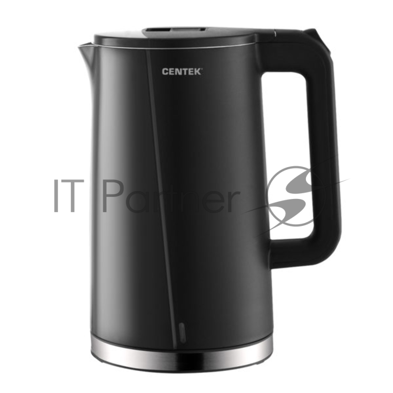 Чайник Centek CT-0005 (черный) 1.7л, 2200Вт, бесшовная колба, двойные стенки, эффект термоса