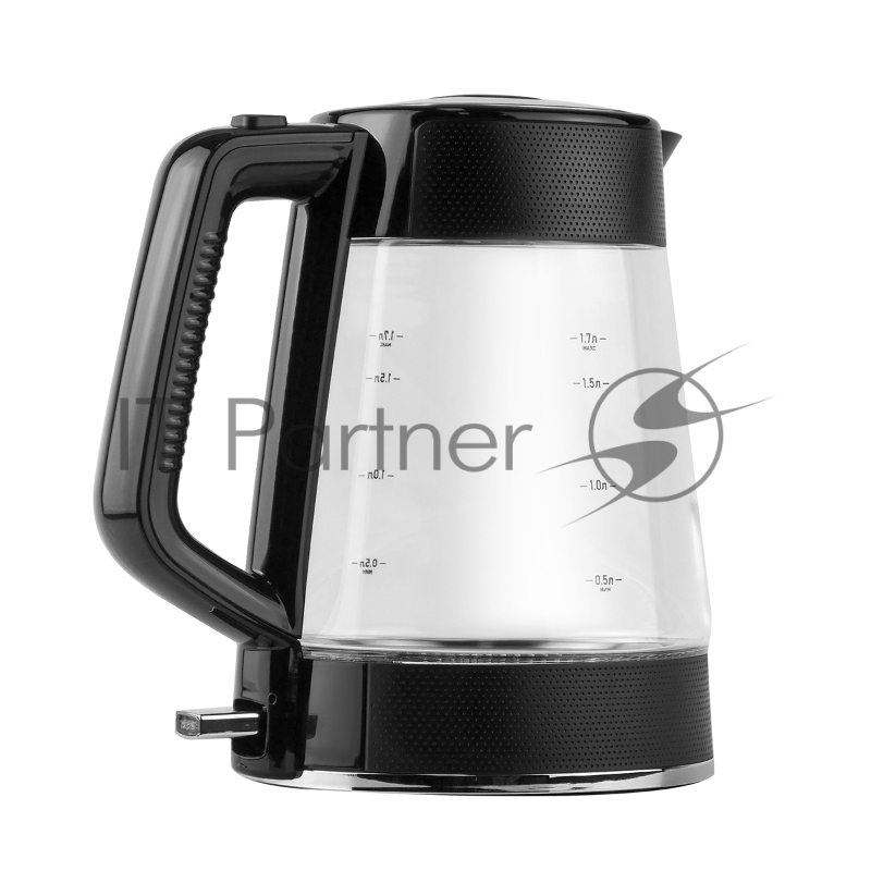 Чайник Centek CT-1014 (черный) стекло 1.7л, 2200Вт, LED, Защита от перегрева, STRIX контроллер