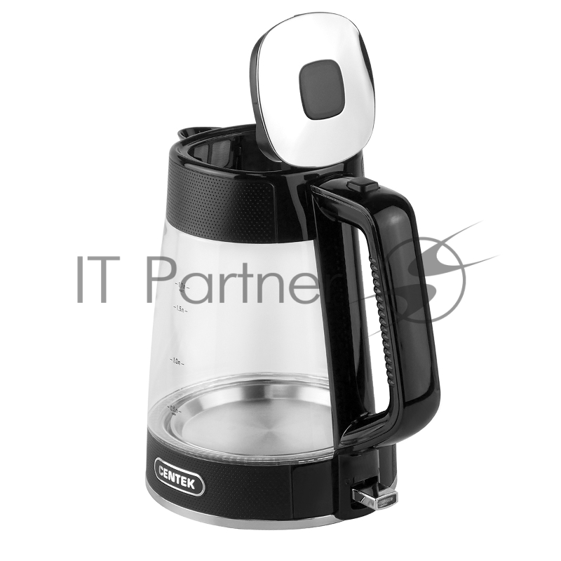 Чайник Centek CT-1014 (черный) стекло 1.7л, 2200Вт, LED, Защита от перегрева, STRIX контроллер