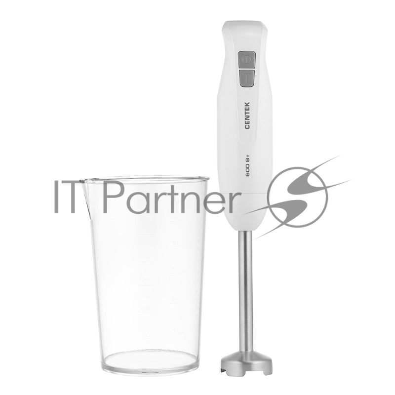 Блендер Centek CT-1344 (белый) 600Вт, турбо режим, специальная заточка лезвий, стакан 600мл