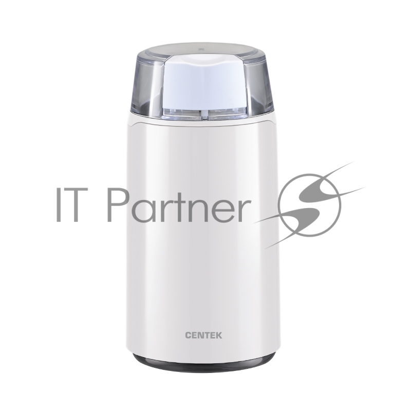 Кофемолка Centek CT-1360 (белый) 250Вт, 45 г, 5 ЧАШЕК АРОМАТНОГО КОФЕ, прозрачная крышка