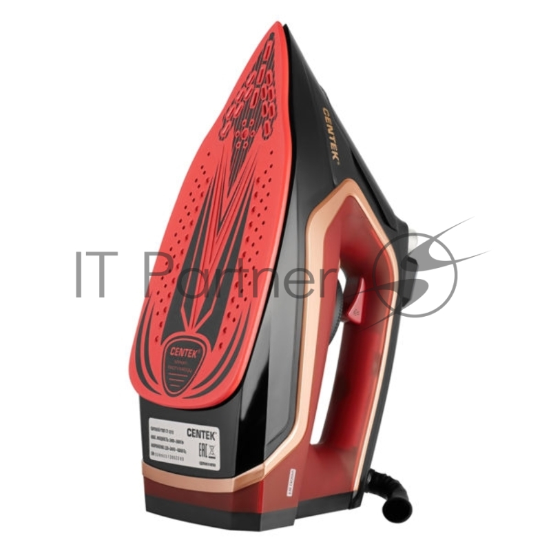Утюг Centek CT-2313 RED (красный) 2600Вт керамич. подошва, 350мл, паровой удар, самоочистка, капля-стоп