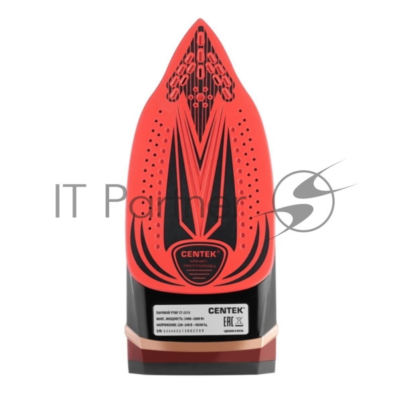 Утюг Centek CT-2313 RED (красный) 2600Вт керамич. подошва, 350мл, паровой удар, самоочистка, капля-стоп