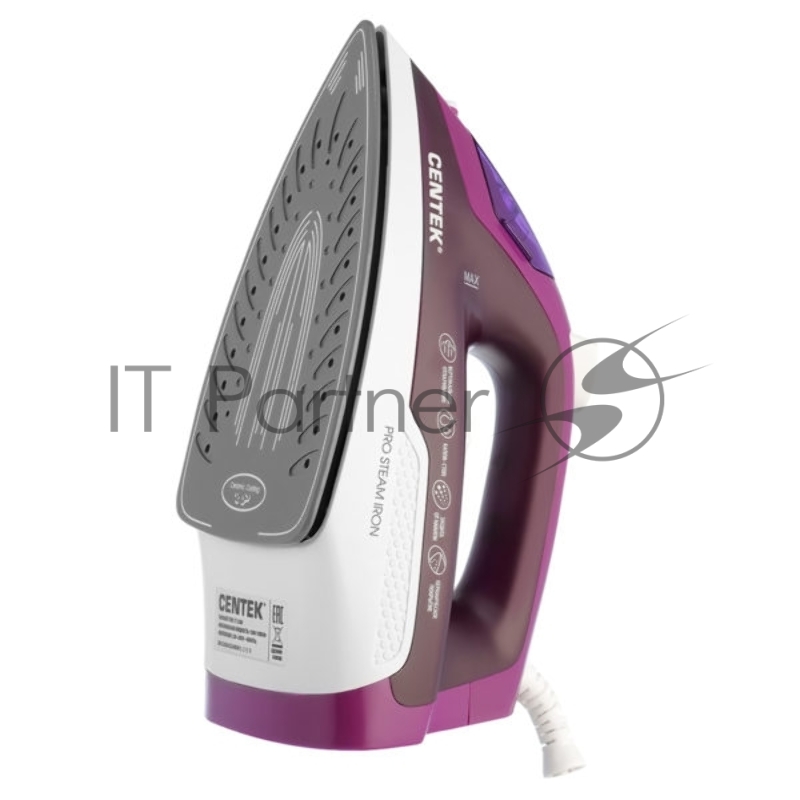 Утюг Centek CT-2348 VIOLET (фиолет) 1800Вт, КЕРАМИЧЕСКАЯ подошва, паровой удар, самоочистка, 200мл