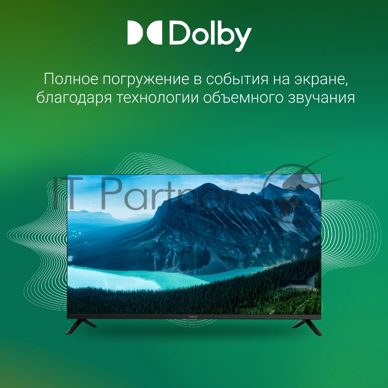 Телевизор LED Digma 40 DM-LED40SBB36 Салют ТВ Frameless Metal черный FULL HD 60Hz DVB-T DVB-T2 DVB-C DVB-S DVB-S2 USB WiFi Smart TV