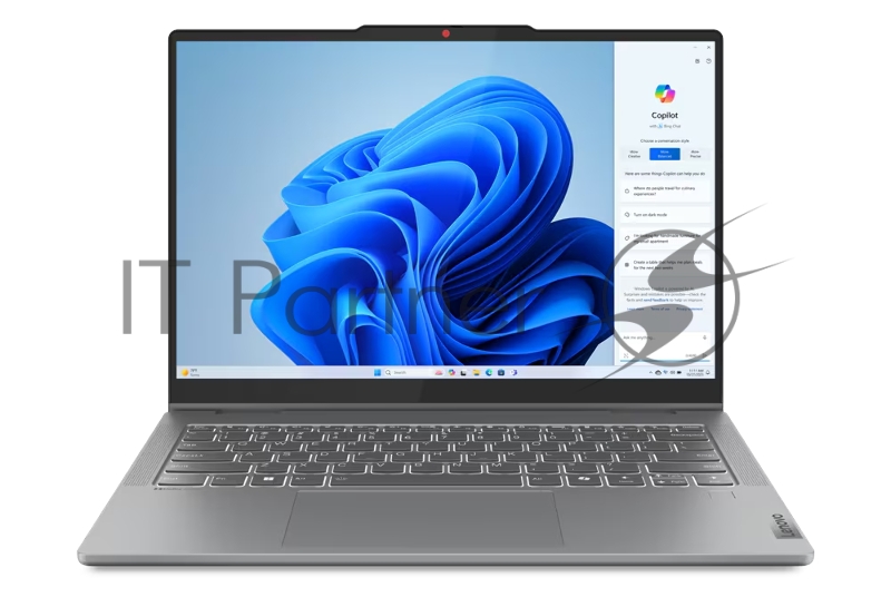 Ноутбук Lenovo IdeaPad 5 2-in-1 14AHP9 14(1920x1200 OLED)/Touch/AMD Ryzen 7 8845HS(3.8Ghz)/16384Mb/512SSDG Radeon 780M/Cam/BT/WiFi/57WHr/war 1y/1.5kg/luna grey/noOS + 65W, Pen, RU kbd