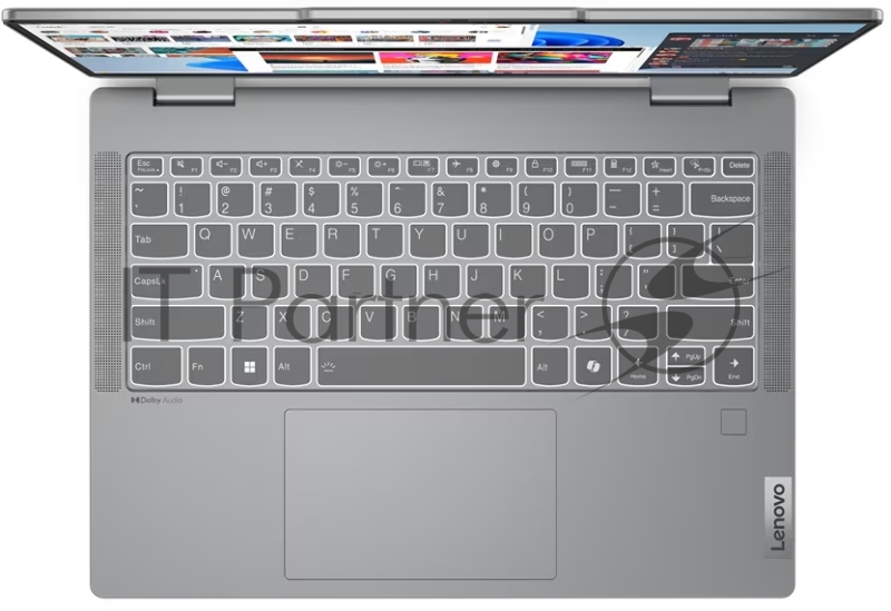Ноутбук Lenovo IdeaPad 5 2-in-1 14IRU9 14(1920x1200 IPS)/Touch/Intel Core 5 120U(1.4Ghz)/16384Mb/512SSDGb/ Graphics/Cam/BT/WiFi/57WHr/war 1y/1.6kg/luna grey/noOS + 65W, Pen, RU kbd