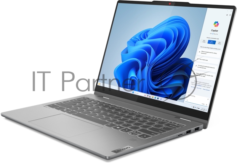 Ноутбук Lenovo IdeaPad 5 2-in-1 14IRU9 14(1920x1200 IPS)/Touch/Intel Core 5 120U(1.4Ghz)/16384Mb/512SSDGb/ Graphics/Cam/BT/WiFi/57WHr/war 1y/1.6kg/luna grey/noOS + 65W, Pen, RU kbd