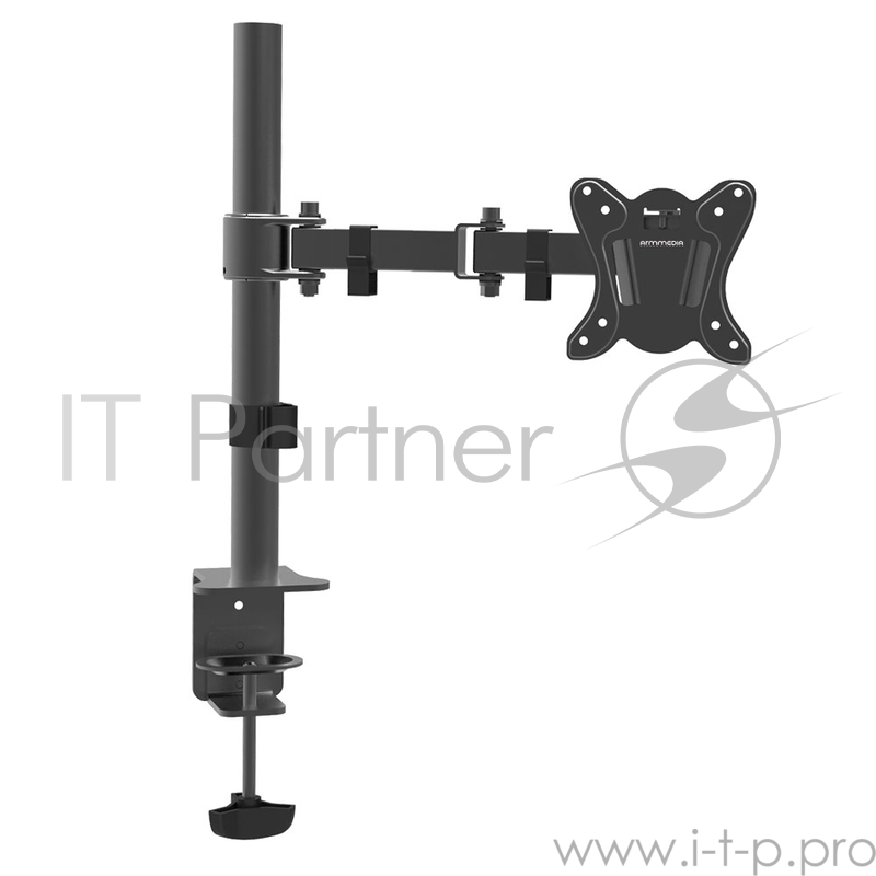 Кронштейн для мониторов Arm Media LCD-T11 черный 15-32 макс.12кг настольный поворот и наклон верт.