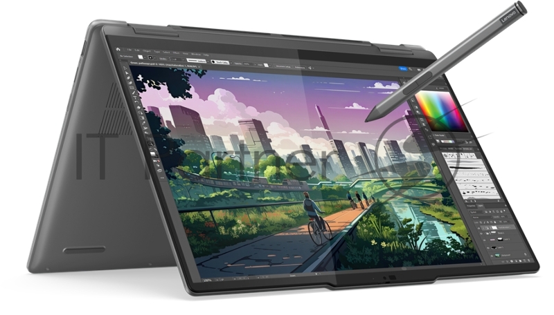 Ноутбук Lenovo Yoga 7 2-in-1 14AHP9 14(1920x1200 IPS)/Touch/AMD Ryzen 7 8840HS(3.3Ghz)/16384Mb/1024SSD Radeon 780M/Cam/BT/WiFi/71WHr/war 1y/1.61kg/storm grey/Win11Home + 65W, Pen, RU kbd