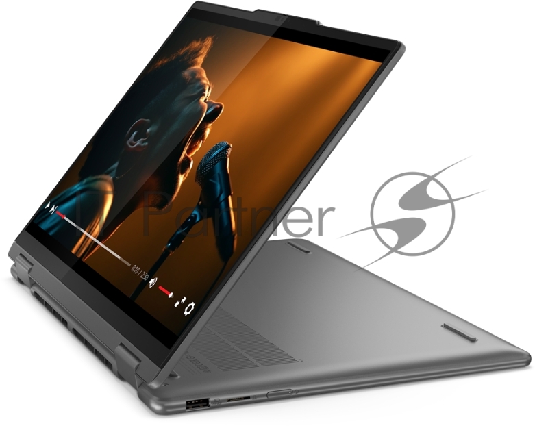 Ноутбук Lenovo Yoga 7 2-in-1 14AHP9 14(1920x1200 IPS)/Touch/AMD Ryzen 7 8840HS(3.3Ghz)/16384Mb/1024SSD Radeon 780M/Cam/BT/WiFi/71WHr/war 1y/1.61kg/storm grey/Win11Home + 65W, Pen, RU kbd