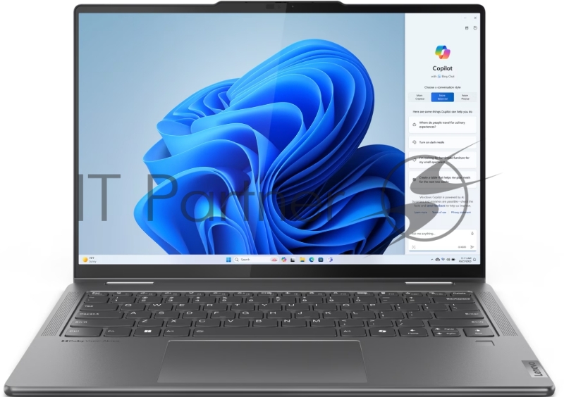 Ноутбук Lenovo Yoga 7 2-in-1 14IML9 14(1920x1200 IPS)/Touch/Intel Core Ultra 5 125U(1.3Ghz)/16384Mb/1024SSDGb Graphics/Cam/BT/WiFi/71WHr/war 1y/1.61kg/storm grey/noOS + 65W, Pen, RU kbd