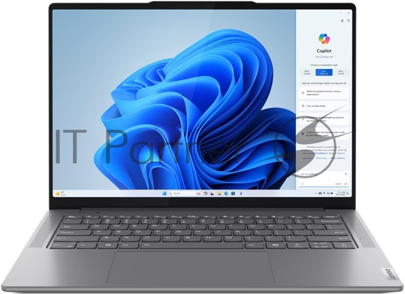 Ноутбук Lenovo Yoga Pro 7 14AHP9 14.5(3072x1920 IPS)/AMD Ryzen 7 8845HS(3.8Ghz)/16384Mb/1024SSD GeForce RTX3050(6144Mb)/Cam/BT/WiFi/73 1y/1.64kg/luna grey/Win11Home + 140W, RU kbd