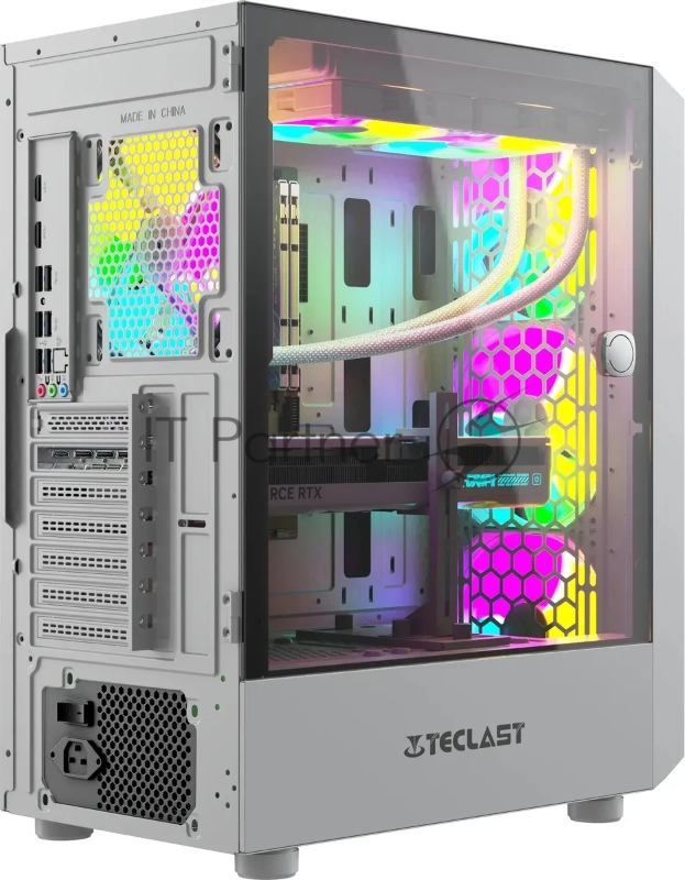 ПК Teclast G02 Ryzen 7 7800X3D (4.2) 32Gb SSD1Tb RTX 4070Super 12Gb Windows 11 Professional GbitEth WiFi BT 750W белый (G02 7800X3D32G1T4070SWKRU)