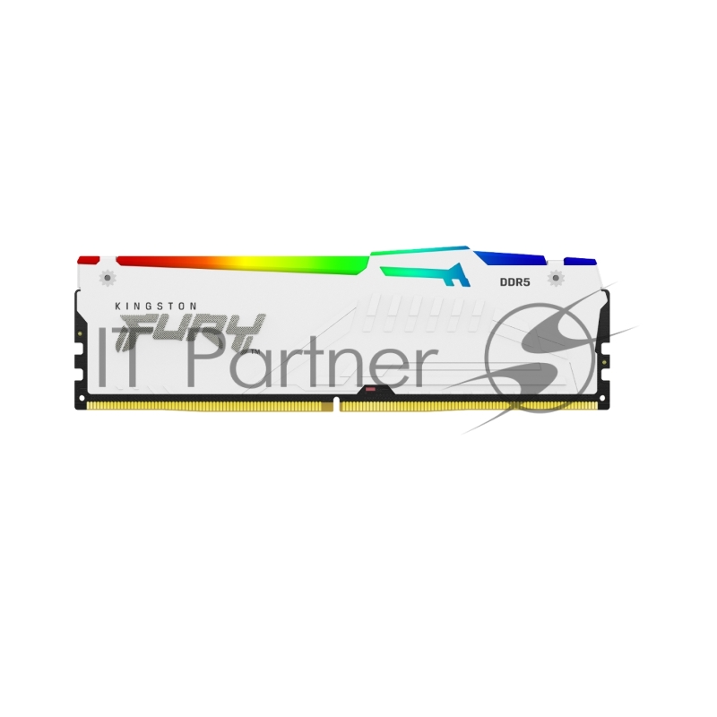 Память оперативная Kingston 64GB 6000MT/s DDR5 CL40 DIMM (Kit of 4) FURY Beast White RGB XMP