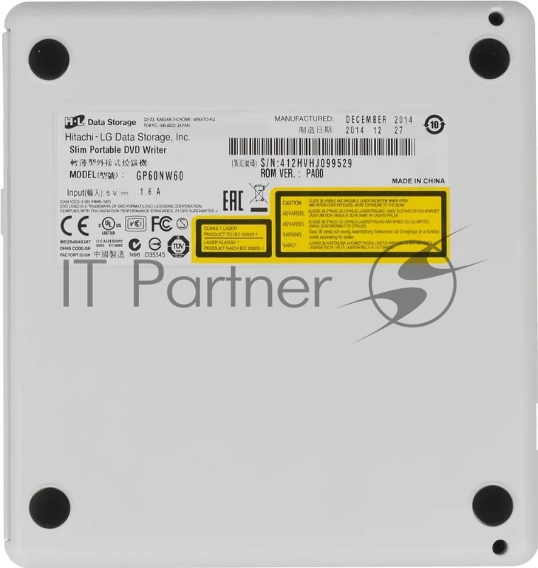 Оптический привод LG DVD-RW ext. White Slim Ret. USB2.0