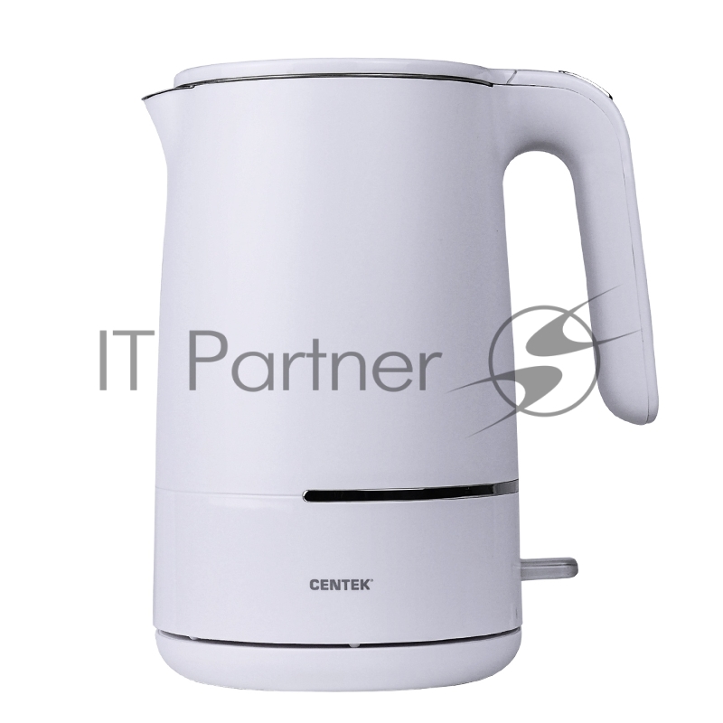Чайник Centek CT-1012 (белый) 1.5л, 2200Вт, двойные стенки, бесшовная колба, эффект термоса