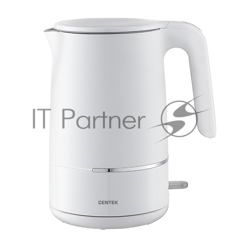 Чайник Centek CT-1012 (белый) 1.5л, 2200Вт, двойные стенки, бесшовная колба, эффект термоса