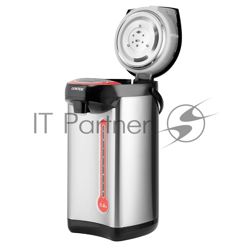 Термопот Centek CT-0082 (черный) 5л, 850Вт, 3 способа подачи воды, корпус из нержавеющей стали