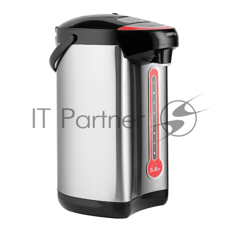 Термопот Centek CT-0082 (черный) 5л, 850Вт, 3 способа подачи воды, корпус из нержавеющей стали