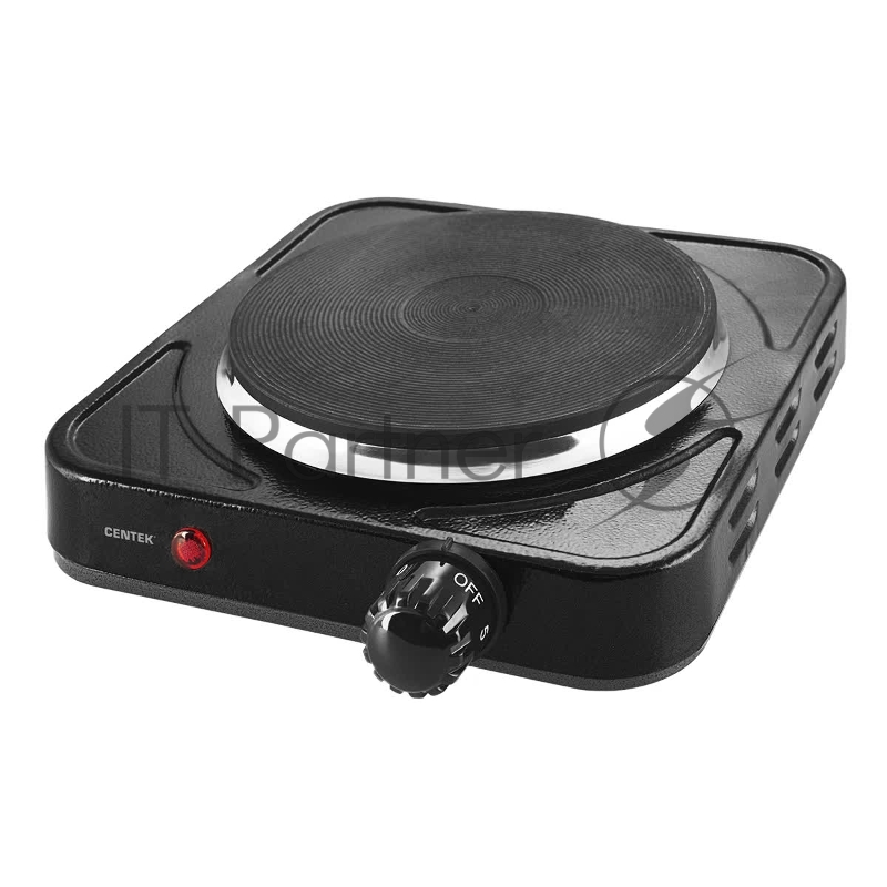 Плитка электрическая Centek CT-1506 (черный) 1конф ЧУГУН 155мм, 1000Вт, индикатор работы