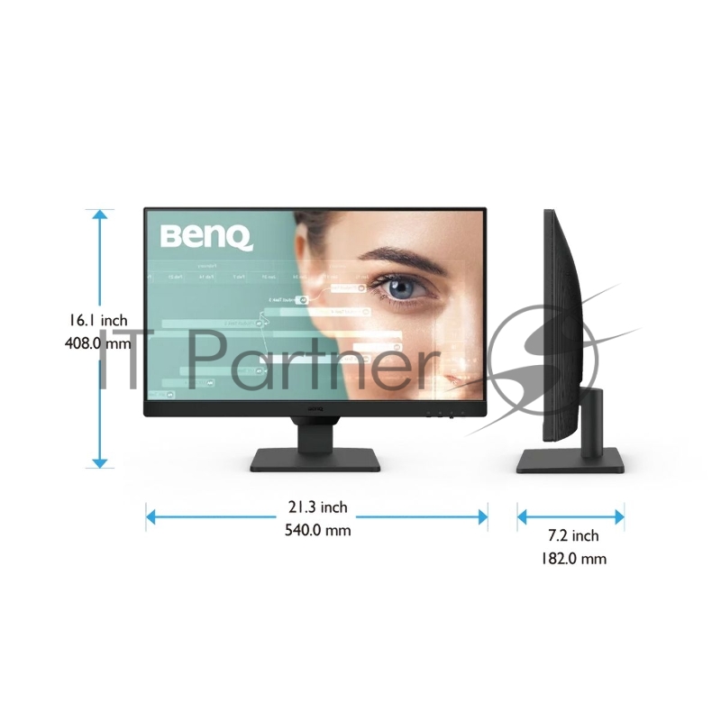 Монитор 23.8 BenQ GW2490 Black (1920x1080, IPS, 100Hz, 20M:1, 250cd, 5ms, 2*HDMI, DP, Speakers, Flicker-freeLow Blue Light, 3Y)