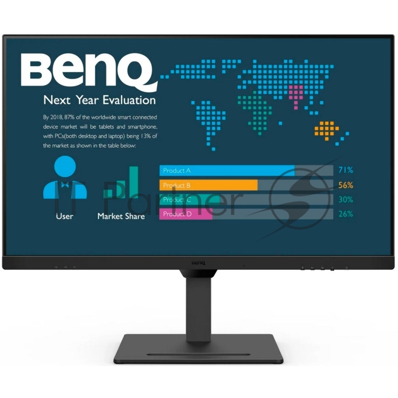 Монитор 31.5 BenQ BL3290QT Black (2560x1440, IPS, 60Hz, 20M:1, 350cd, 5ms, HDMI, DP 3*USB 3.2 USB C*65W, Speakers, Height adj 110, Pivot, 99% sRGB, Flicker-freeLow Blue Light, 3Y)