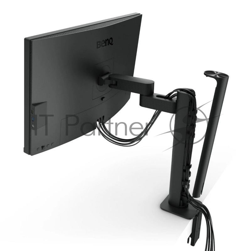 Монитор 27 BenQ PD2705UA с кронштейном, Grey (3840x2160, IPS, 60Hz, 1200:1, 350cd, 5ms, HDMI, DP 3*USB 3.0, USB C*65W, Thunderbolt 3, Speakers, Height adj 110, Pivot, 100% sRGB, Flicker-freeLow Blue Light, Calibration Report, Table Mounting, 3Y)