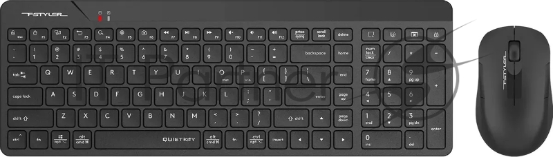 Клавиатура + мышь A4Tech Fstyler FG2300 Air2 клав:черный мышь:черный USB беспроводная slim