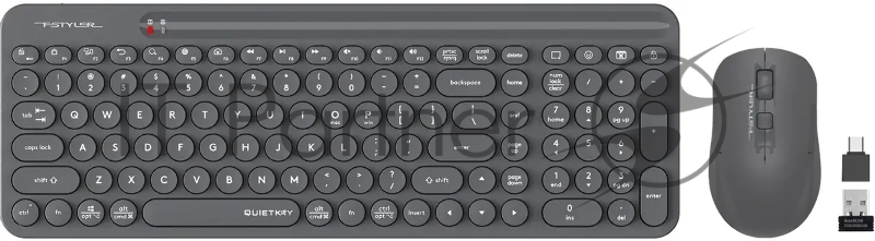 Клавиатура + мышь A4Tech Fstyler FG3300 Air2 клав:серый мышь:серый USB беспроводная slim Multimedia