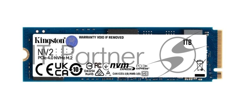 Накопитель SSD Kingston 1Tb SNV2S/1000G M.2 NV2 NVMe™ PCIe Gen 4.0 x 4, 3500/2100