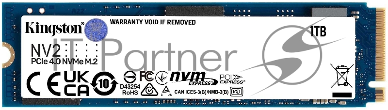 Накопитель SSD Kingston 1Tb SNV2S/1000G M.2 NV2 NVMe™ PCIe Gen 4.0 x 4, 3500/2100